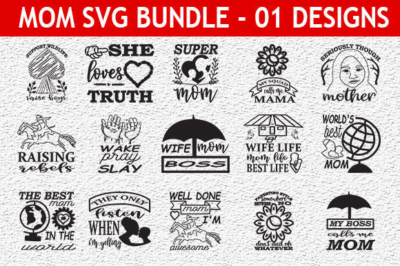 Mom Quotes Bundle: Graphics for Crafts & Brands