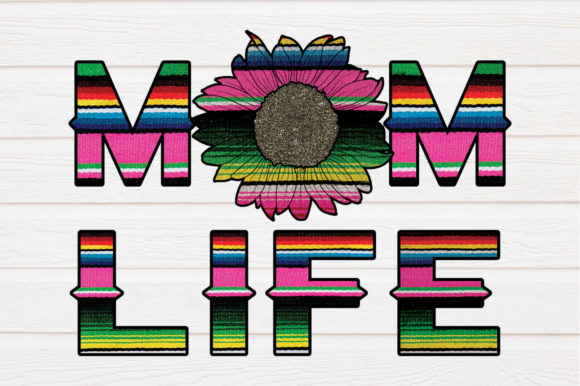 Sarape Mom Life: Vibrant Graphics for Crafts