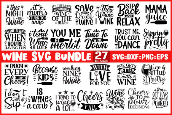 Wine-svg-bungle: Essential Graphics for Crafts