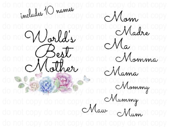 World's Best Mom Bundle Graphics for Crafts